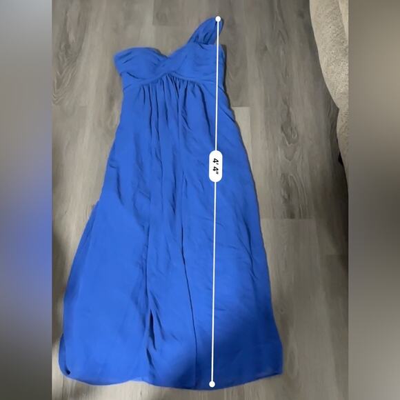 Bill Levkoff One Shoulder Formal Layered Fitted Cocktail‎ Maxi Dress Size 10 - Picture 14 of 14